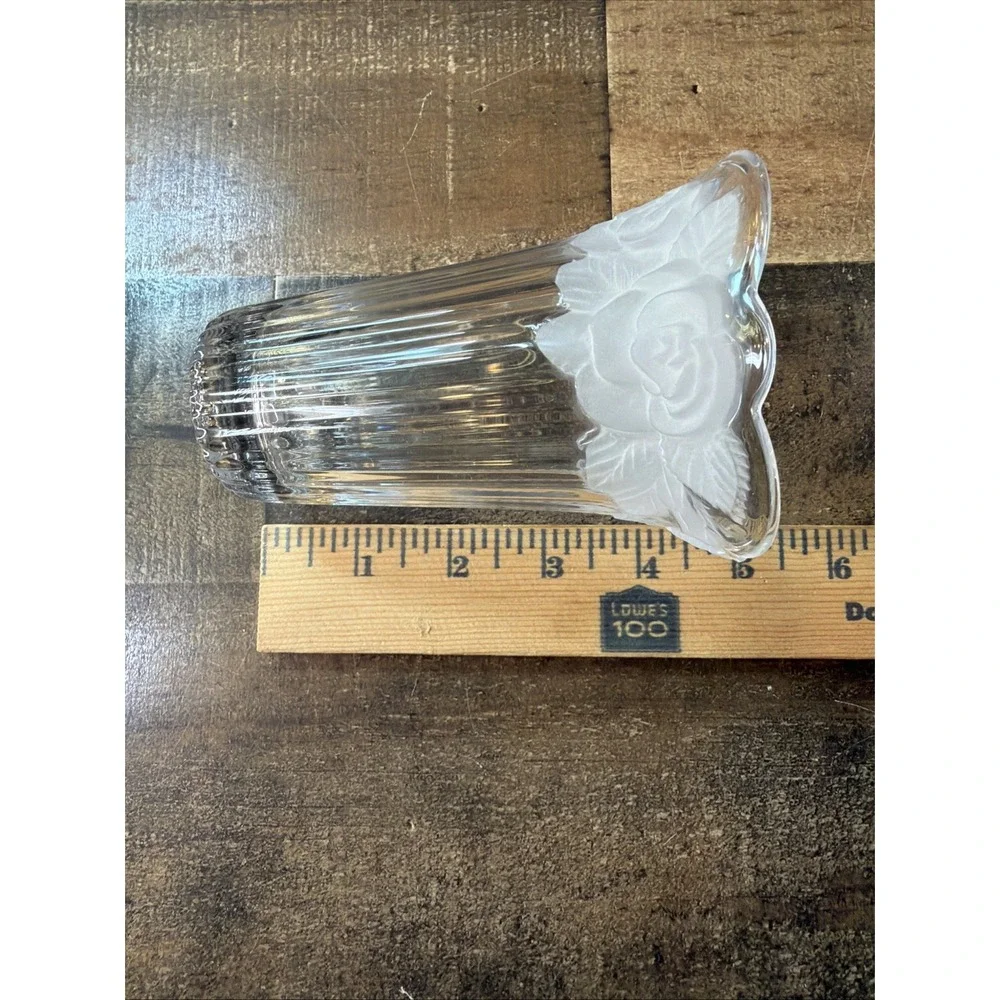 Home Beautiful Crystal Mini Vase Rose Pearls WY401/613 Japan NIB Vintage Box MCM